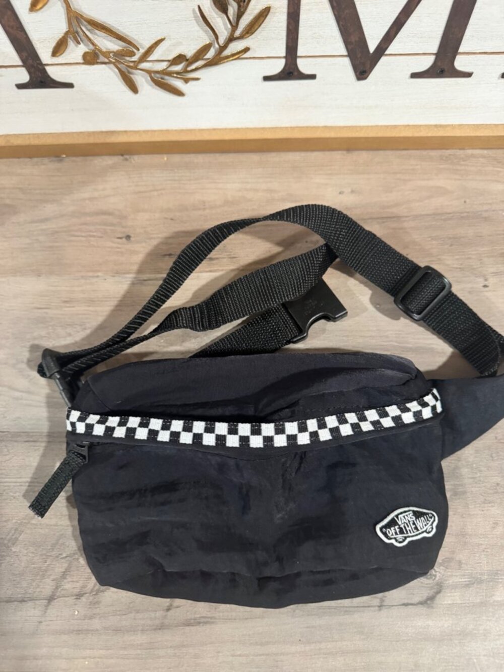 Vans Off The Wall Black Checkerboard Fanny Pack Waist Bag Belt Bag